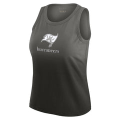 Tampa Bay Buccaneers WEAR by Erin Andrews x Gracie Hunt Women's Ombre Tank Top Pewter