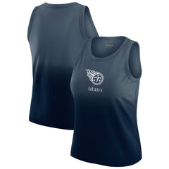 Tennessee Titans WEAR by Erin Andrews x Gracie Hunt Women's Ombre Tank Top Navy