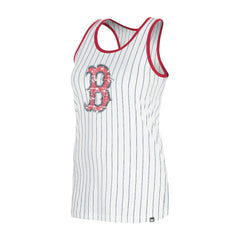 Boston Red Sox New Era Women's Gameday Pinstripe Tank Top - White Tanks