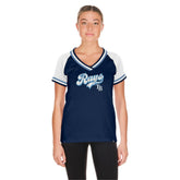 Tampa Bay Rays New Era Women's Gameday Raglan V-Neck T-Shirt - Navy T-shirts