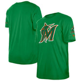 Miami Marlins New Era St. Patrick's Day Shamrock Fill T-Shirt - Kelly Green T-shirts