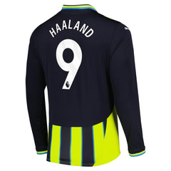 Erling Haaland Manchester City 2024/25 Away Replica Long Sleeve Player Jersey Navy