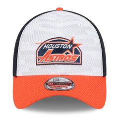 Houston Astros New Era 2025 MLB Clubhouse 39THIRTY Flex Hat - Navy/Orange Hats