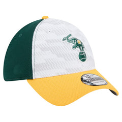 Athletics New Era 2025 MLB Clubhouse 39THIRTY Flex Hat - Dark Green/Gold Hats