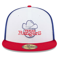 Texas Rangers New Era 2025 MLB Clubhouse 59FIFTY Fitted Hat - Royal/Red Hats