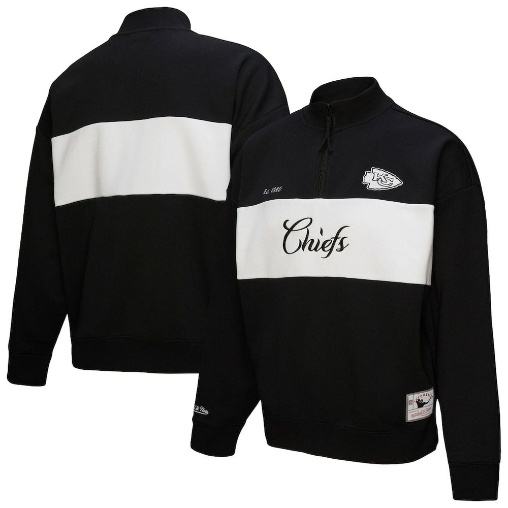 Kansas City Chiefs Women's Quarter-Zip Jacket Black
