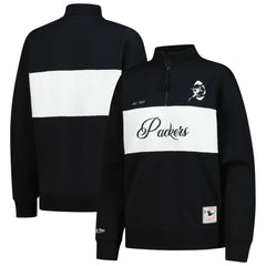 Green Bay Packers Women's Quarter-Zip Jacket Black
