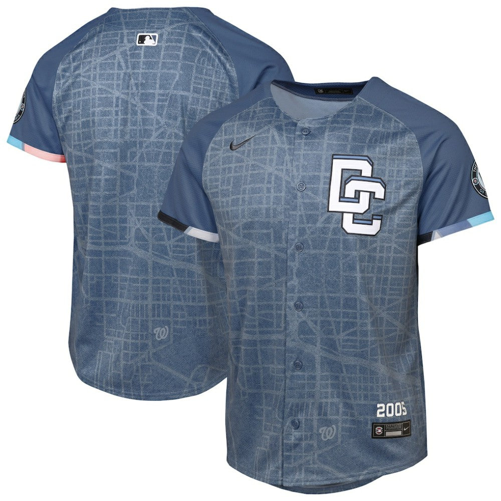 MLB Washington Nationals Nike Youth 2025 City Connect Limited Jersey - Blue