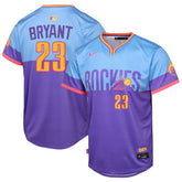 MLB Kris Bryant Colorado Rockies Nike Youth 2025 City Connect Limited Player Jersey - Purple/Light Blue