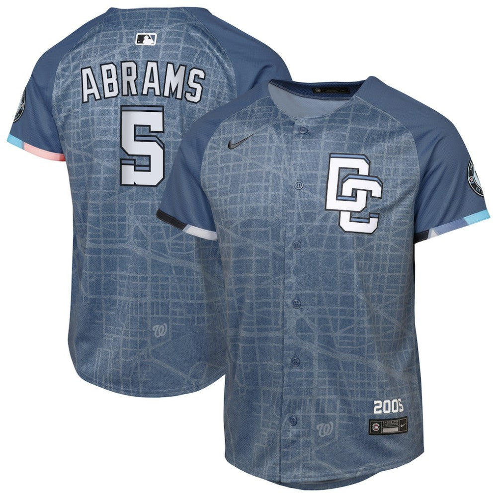 CJ Abrams Washington Nationals Nike Youth 2025 City Connect Limited Player Jersey - Blue Jerseys
