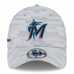 Miami Marlins New Era 2025 MLB Clubhouse 39THIRTY Flex Hat - Gray Hats