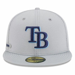 Tampa Bay Rays New Era 2025 MLB Clubhouse 59FIFTY Fitted Hat - Gray Hats