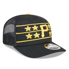 Pittsburgh Pirates New Era 2025 Batting Practice 9SEVENTY Stretch-Snap Trucker Hat - Black Hats