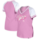 Minnesota Vikings New Era Women's Mommy & Me V-Neck T-Shirt Pink