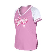 Minnesota Vikings New Era Women's Mommy & Me V-Neck T-Shirt Pink