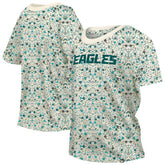 Philadelphia Eagles New Era Women's Glam Game Floral Scoop Neck T-Shirt Cream