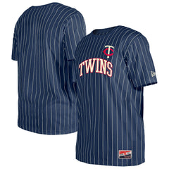 Minnesota Twins New Era Throwback Pinstripe T-Shirt - Navy T-shirts