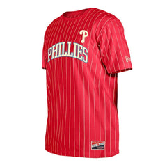 Philadelphia Phillies New Era Throwback Pinstripe T-Shirt - Red T-shirts