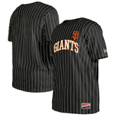 San Francisco Giants New Era Throwback Pinstripe T-Shirt - Black T-shirts