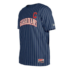 Cleveland Guardians New Era Throwback Pinstripe T-Shirt - Navy T-shirts
