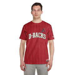 Arizona Diamondbacks New Era Throwback Pinstripe T-Shirt - Red T-shirts