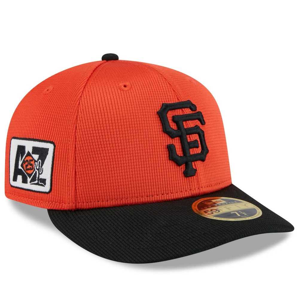 San Francisco Giants New Era 2025 Spring Training Low Profile 59FIFTY Fitted Hat - Orange/Black Hats