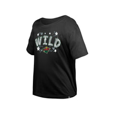 NHL Minnesota Wild New Era Girl's Youth Flip Sequin T-Shirt - Black