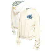 NHL Detroit Red Wings New Era Women's Glam Game Quarter-Zip Cropped Floral Hoodie Pullover - Cream