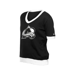 NHL Colorado Avalanche New Era Women's Game Day Rhinestuds T-Shirt - Black