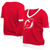 NHL New Jersey Devils New Era Women's Game Day Rhinestuds T-Shirt - Red