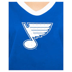 NHL St. Louis Blues New Era Women's Game Day Rhinestuds T-Shirt - Blue