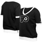 NHL Philadelphia Flyers New Era Women's Game Day Rhinestuds T-Shirt - Black