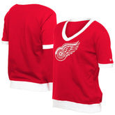 NHL Detroit Red Wings New Era Women's Game Day Rhinestuds T-Shirt - Red