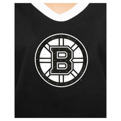 NHL Boston Bruins New Era Women's Game Day Rhinestuds T-Shirt - Black