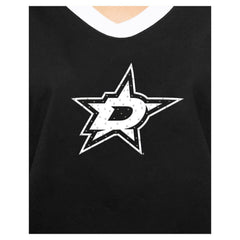 NHL Dallas Stars New Era Women's Game Day Rhinestuds T-Shirt - Black