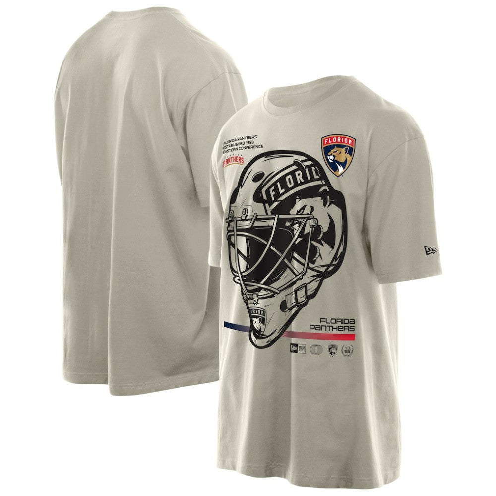 NHL Florida Panthers New Era Goalie Mask T-Shirt - Cream