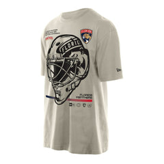 NHL Florida Panthers New Era Goalie Mask T-Shirt - Cream