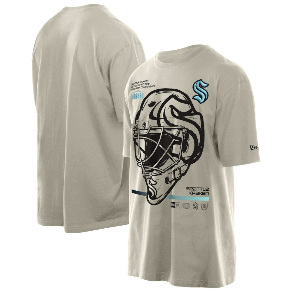 NHL Seattle Kraken New Era Goalie Mask T-Shirt - Tan