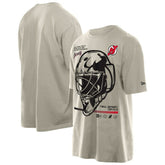 NHL New Jersey Devils New Era Goalie Mask T-Shirt - Tan