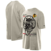 NHL Chicago Blackhawks New Era Goalie Mask T-Shirt - Tan