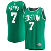 Jaylen Brown Boston Celtics 2024 NBA Finals Champions Fast Break Replica Player Jersey Kelly Green Icon Edition