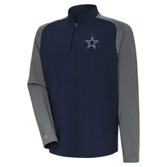 Dallas Cowboys Antigua Dauntless Raglan Quarter-Zip Jacket Navy
