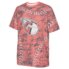 Cleveland Guardians Youth Slide Score Bold T-Shirt - Red T-shirts