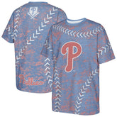 Philadelphia Phillies Youth Slide Score Bold T-Shirt - Royal T-shirts