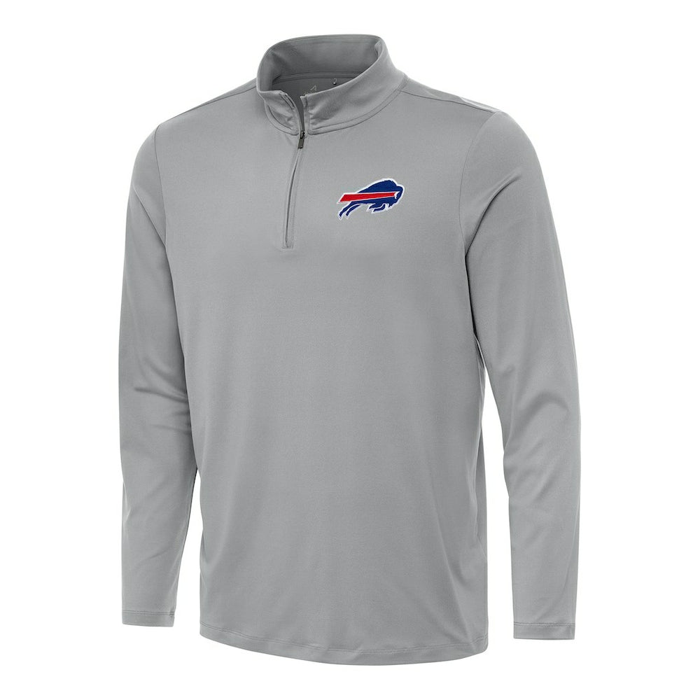 Buffalo Bills Antigua Reprocess Quarter-Zip Top Gray