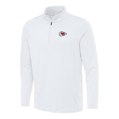 Kansas City Chiefs Antigua Reprocess Quarter-Zip Top White