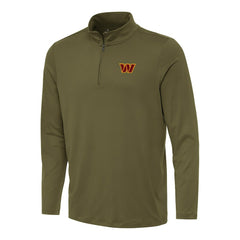 Washington Commanders Antigua Reprocess Quarter-Zip Top Olive