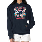 Washington Wizards G-III 4Her by Carl Banks Women's Flowers Team Logo Graphic Fleece Pullover Hoodie Navy