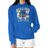 Golden State Warriors G-III 4Her by Carl Banks Women's Flowers Team Logo Graphic Fleece Pullover Hoodie Royal