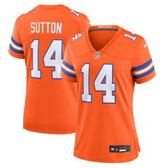 NFL Courtland Sutton Denver Broncos Women's Mile High Collection 1977 Throwback Player Game Jersey - Orange